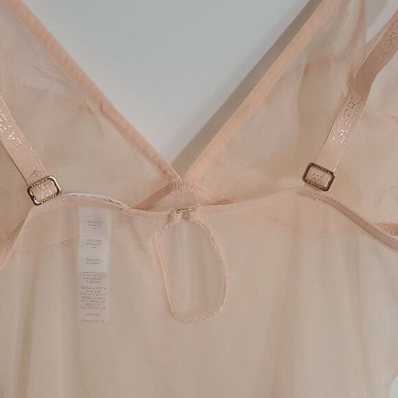 La Perla Cutout Mesh Bodysuit Peach Size 36B NWOT - Picture 7 of 16